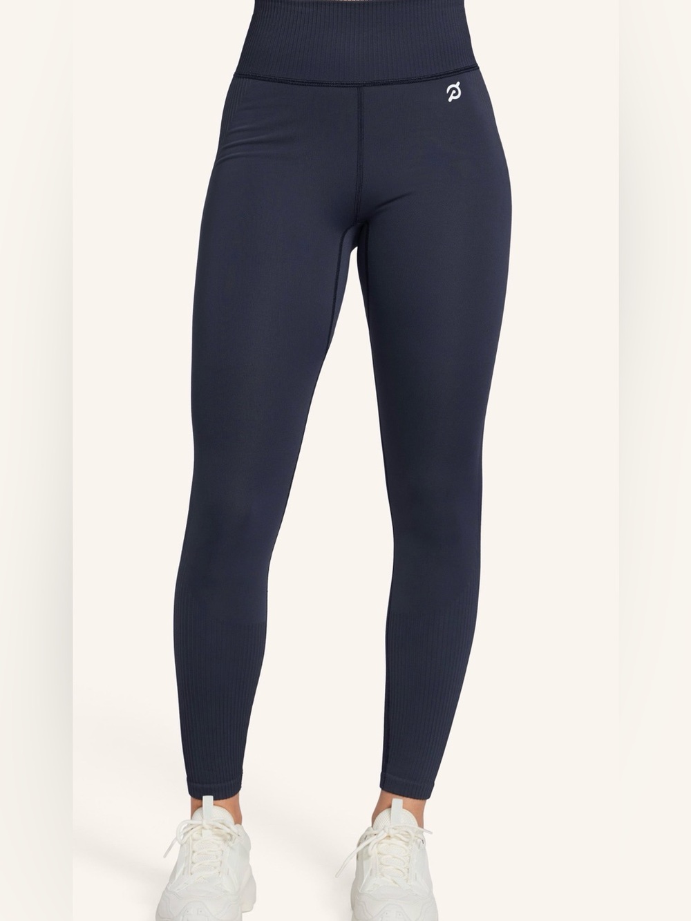 Peloton Dark Navy High-Waist Ribbed Seamless Leggings